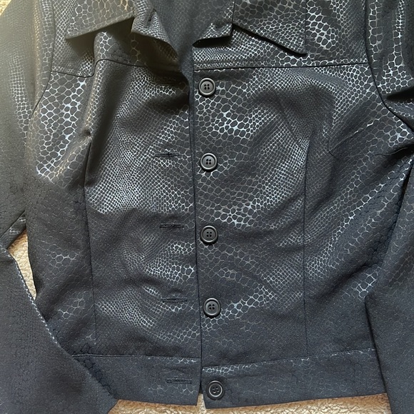 Vintage Snake Print Black Jacket - Picture 4 of 5